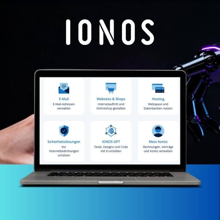 DigiAds44 IONOS SMOS – Alles im Griff! DigiAds44 IONOS Konto Übersicht - Website Hosting E-Mail Datenschutz IONOS GPT KI