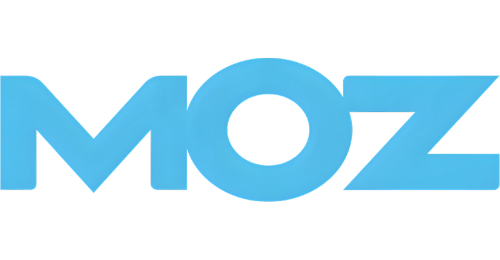 Moz SEO: Profi-Optimierung Moz SEO-Logo in hellblauer Schrift als Lösung von DigiAds44