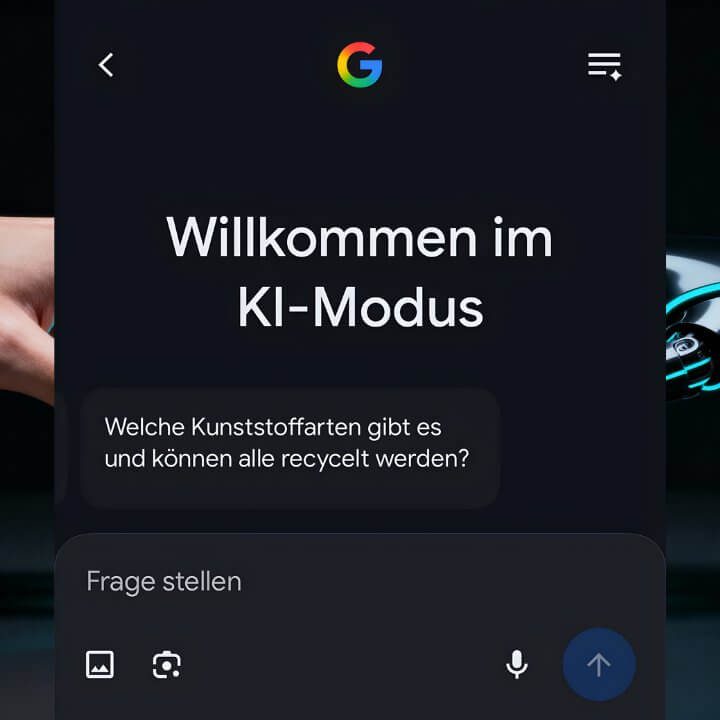 DigiAds44 Google KI Willkommen Google KI-Modus Recycling-Frage DigiAds44